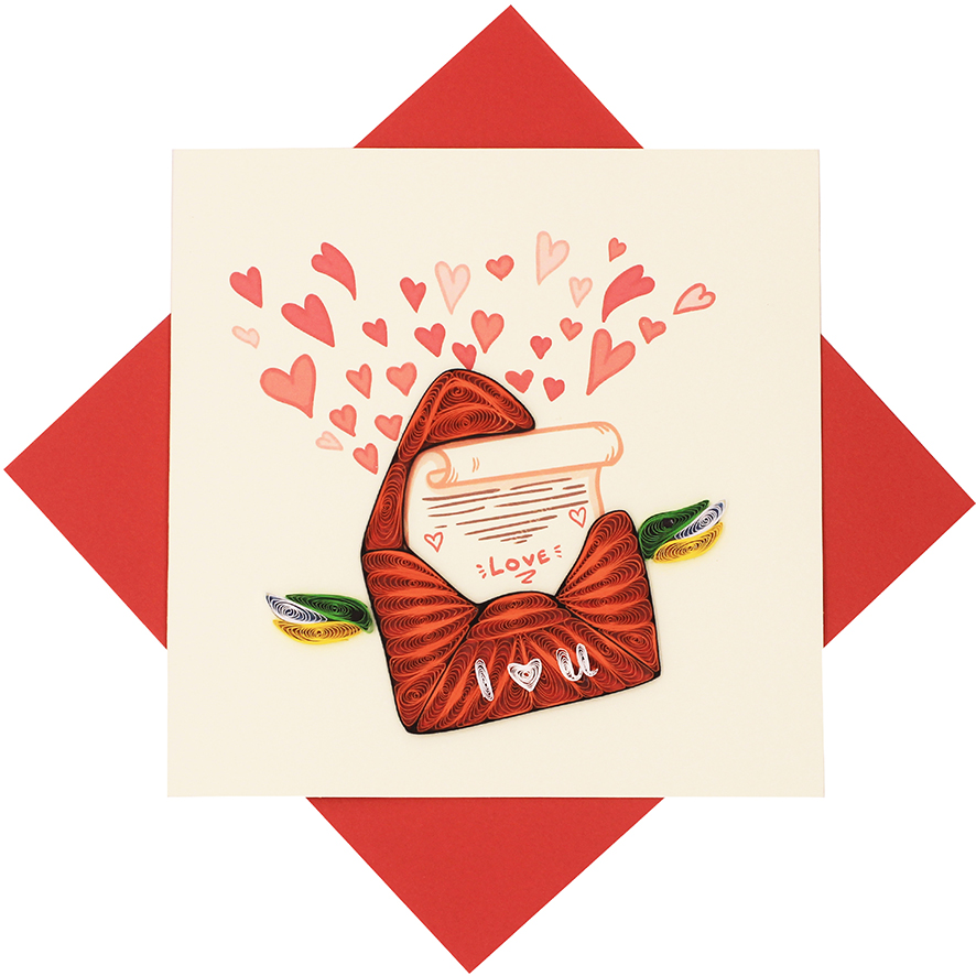 Quilled Love Letter Card